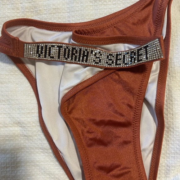 Brown Bikini Bottom with Logo Straps - Picture 2 of 4